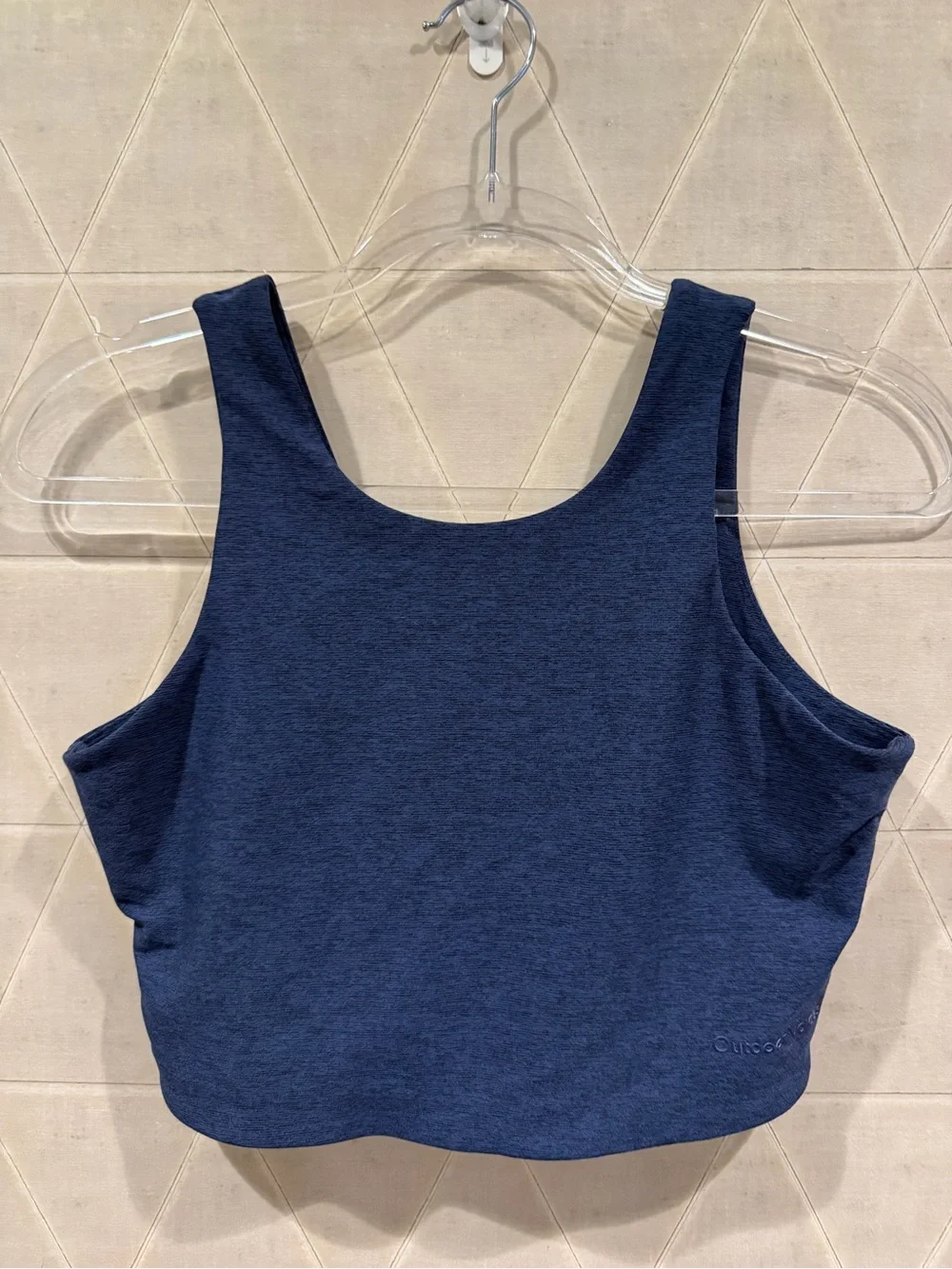 Outdoor Voices Venus Crop Top Bra Blue Sports Bra Size M